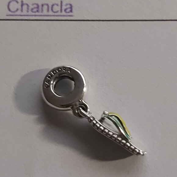 Authentic PANDORA Sterling Silver *Country Edition* Flip-flop Dangle 792197C01 - Picture 10 of 14